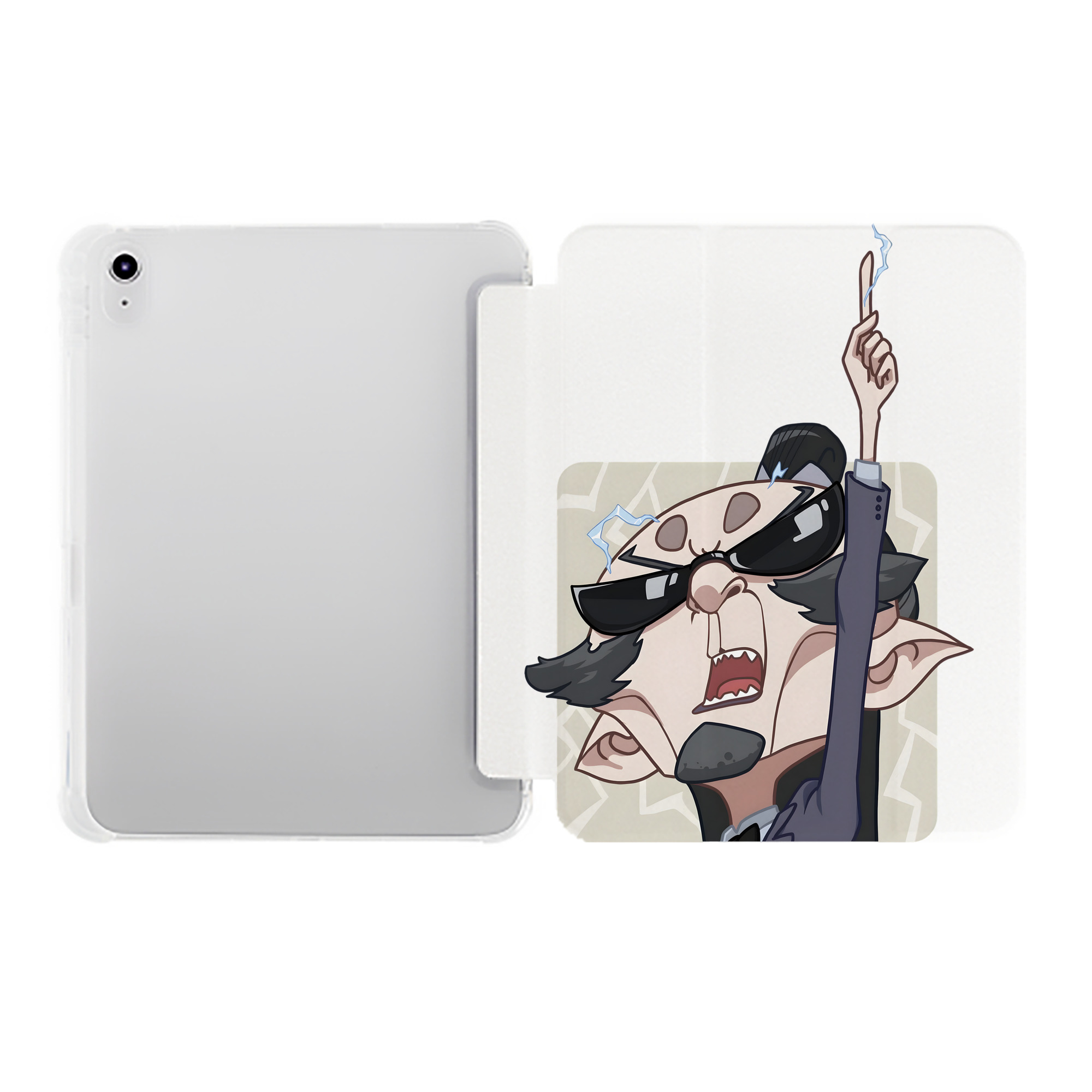 （画像用） Ne Zha 2 ナタ 魔童の大暴れ IPad ケース ペン収納付き 三つ折りスタンド PUレザー×シリコン 対応機種9.5/10.5/10.9インチ